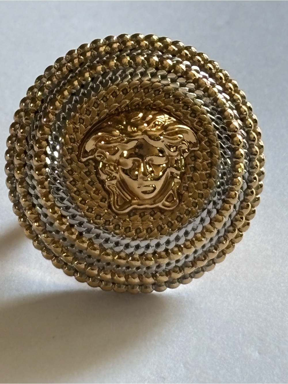 Versace Gold and Silver Medusa ring